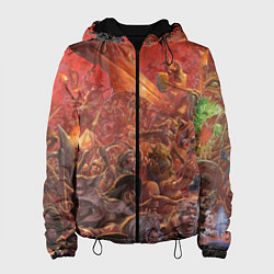 Куртка с капюшоном женская Waha Bloody battle, цвет: 3D-черный
