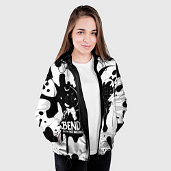 Куртка с капюшоном женская BLACK AND WHITE BENDY, цвет: 3D-черный — фото 2