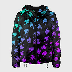 Куртка с капюшоном женская FAIRY TAIL NEON LOGO SYMBOL, цвет: 3D-черный