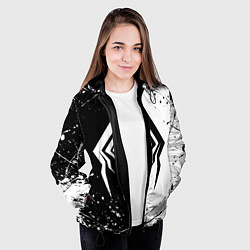 Куртка с капюшоном женская WARFRAME STALKER BLACK WHITE СТАЛКЕР, цвет: 3D-черный — фото 2