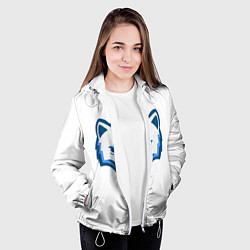 Куртка с капюшоном женская Полярный лис, цвет: 3D-белый — фото 2