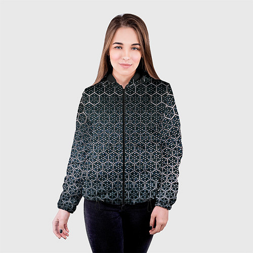 Женская куртка Стальной Снег / 3D-Черный – фото 4