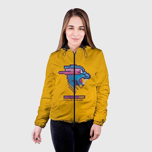 Женская куртка Mr Beast Pixel Art / 3D-Черный – фото 4