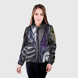 Куртка с капюшоном женская Ад стиль, цвет: 3D-черный — фото 2