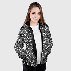 Куртка с капюшоном женская Сперматозоиды, цвет: 3D-черный — фото 2