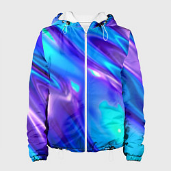 Куртка с капюшоном женская Neon Holographic, цвет: 3D-белый