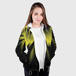 Куртка с капюшоном женская Цветок ночи 2 Абстракция Дополнение 535-332-328-n4, цвет: 3D-белый — фото 2