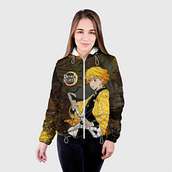 Куртка с капюшоном женская ТОМИОКА SLAYER КЛИНОК, цвет: 3D-белый — фото 2