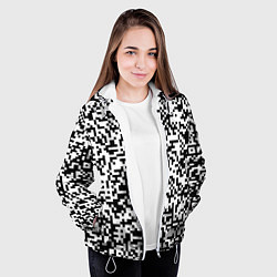 Куртка с капюшоном женская Стиль QR код, цвет: 3D-белый — фото 2