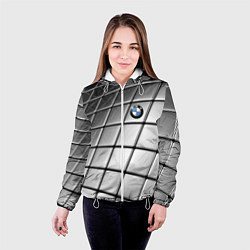 Куртка с капюшоном женская BMW pattern 2022, цвет: 3D-белый — фото 2