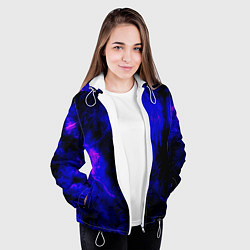 Куртка с капюшоном женская Purple Tie-Dye, цвет: 3D-белый — фото 2