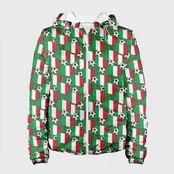 Куртка с капюшоном женская Италия футбол, цвет: 3D-белый