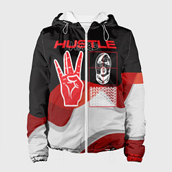 Куртка с капюшоном женская Hustler hustle, цвет: 3D-белый
