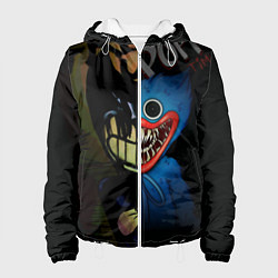 Куртка с капюшоном женская POPPY PLAYTIME BENDY AND THE INK MACHINE, цвет: 3D-белый