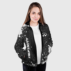 Куртка с капюшоном женская INFINITI Infinity Брызги, цвет: 3D-черный — фото 2