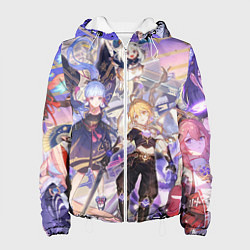 Куртка с капюшоном женская Genshin Impact - Арка Инадзумы, цвет: 3D-белый