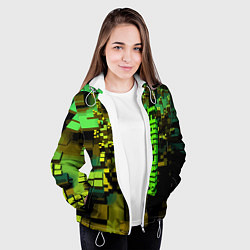 Куртка с капюшоном женская Minecraft, pattern 2022, цвет: 3D-белый — фото 2