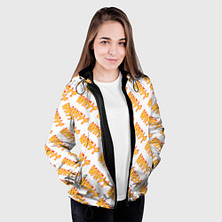 Куртка с капюшоном женская Why? белый, цвет: 3D-черный — фото 2