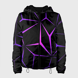 Куртка с капюшоном женская НЕОНОВАЯ ГЕОМЕТРИЯ - NEON, цвет: 3D-черный