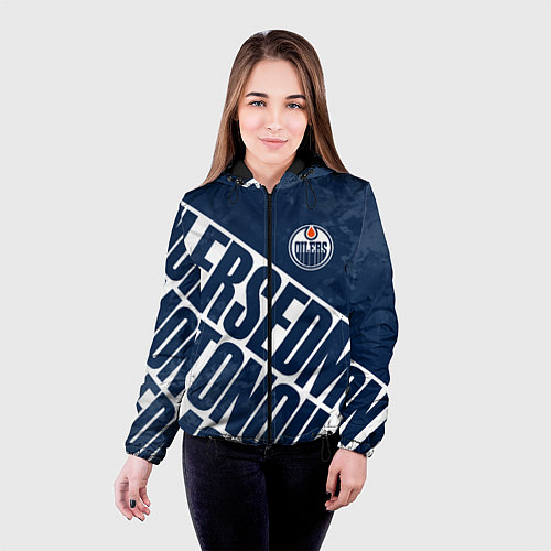 Женская куртка Edmonton Oilers , Эдмонтон Ойлерз / 3D-Черный – фото 4
