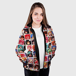Куртка с капюшоном женская AHEGAO ЦВЕТНОЙ - АХЕГАО, цвет: 3D-черный — фото 2