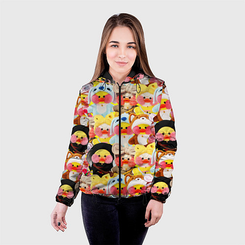 Женская куртка УТЯ УТОЧКА ЛАЛАФАНФАН ПАТТЕРН / 3D-Черный – фото 4