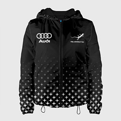 Куртка с капюшоном женская Audi, Ауди, Звезды, цвет: 3D-черный
