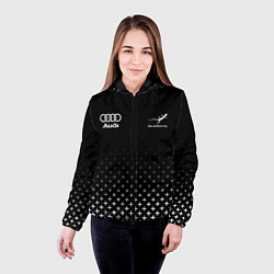 Куртка с капюшоном женская Audi, Ауди, Звезды, цвет: 3D-черный — фото 2