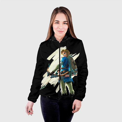 Женская куртка Линк с луком / 3D-Черный – фото 4