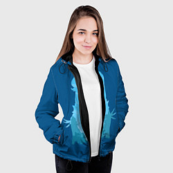 Куртка с капюшоном женская Шень Хе Genshin Impact, цвет: 3D-черный — фото 2