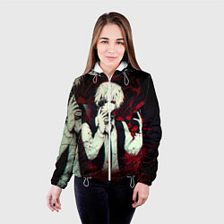 Куртка с капюшоном женская Токийский Гуль и Брызги Аниме Ghoul, цвет: 3D-белый — фото 2
