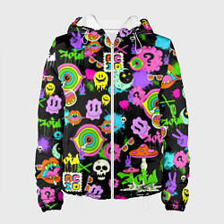 Куртка с капюшоном женская ACID, цвет: 3D-белый