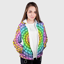Куртка с капюшоном женская Psychedelic Lalafanfan, цвет: 3D-белый — фото 2