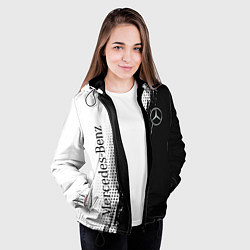 Куртка с капюшоном женская Mercedes-Benz - Sport, цвет: 3D-черный — фото 2
