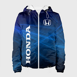 Куртка с капюшоном женская Honda - Blue, цвет: 3D-белый