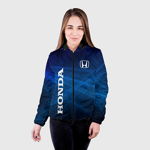 Женская куртка Honda - Blue / 3D-Черный – фото 4