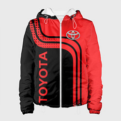 Куртка с капюшоном женская TOYOTA ТОЙОТА, цвет: 3D-белый