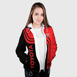 Куртка с капюшоном женская TOYOTA ТОЙОТА, цвет: 3D-белый — фото 2