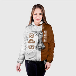 Куртка с капюшоном женская Охота на Утку, цвет: 3D-белый — фото 2