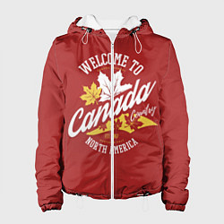 Куртка с капюшоном женская Канада Canada, цвет: 3D-белый