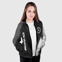 Куртка с капюшоном женская МЕРСЕДЕС AMG Краски, цвет: 3D-черный — фото 2