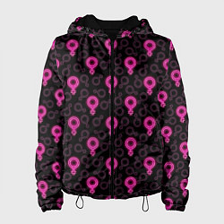 Куртка с капюшоном женская Женский Знак Венеры, цвет: 3D-черный