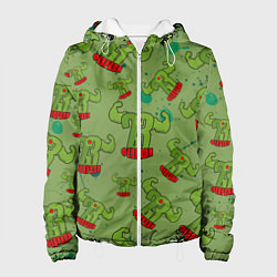 Куртка с капюшоном женская Для сильной половины человечества, цвет: 3D-белый