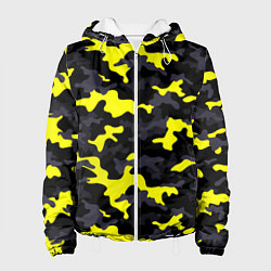 Куртка с капюшоном женская Black Camo, цвет: 3D-белый