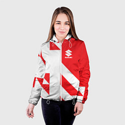 Куртка с капюшоном женская SUZUKI autosport, цвет: 3D-белый — фото 2
