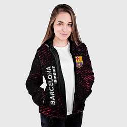 Куртка с капюшоном женская БАРСЕЛОНА Barcelona Sport - Потертости, цвет: 3D-черный — фото 2