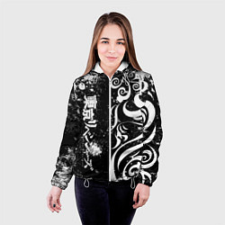 Куртка с капюшоном женская ТОКИЙСКИЕ МСТИТЕЛИ - БРЫЗГИ КРАСКИ, цвет: 3D-белый — фото 2