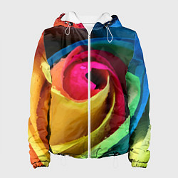 Куртка с капюшоном женская Роза fashion 2022, цвет: 3D-белый