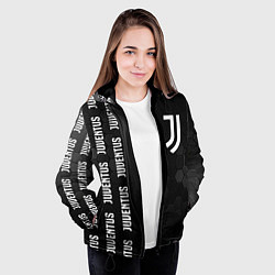 Куртка с капюшоном женская ЮВЕНТУС Соты, цвет: 3D-черный — фото 2
