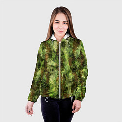 Куртка с капюшоном женская Пиксельный камуфляж Шерхан Лес, цвет: 3D-белый — фото 2